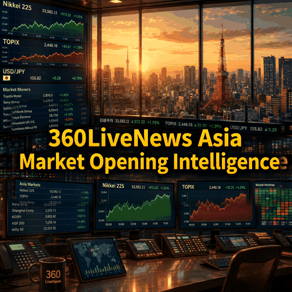 Tokyo Opens Lower as Risk-Off Sweep Hits Asia-Pacific Markets, Gold and Oil Extend Sharp Slides