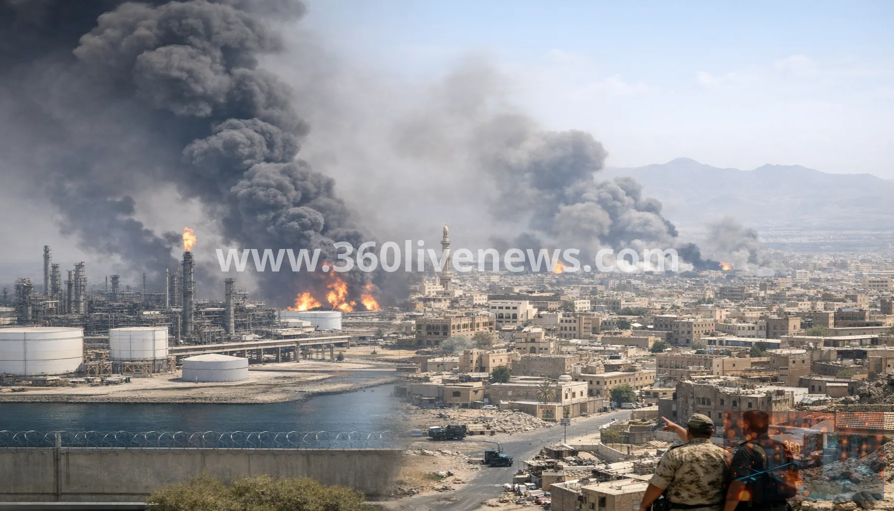 Yemen conflict escalates as Houthi strikes hit Aramco site and Saudi coalition targets Sanaa