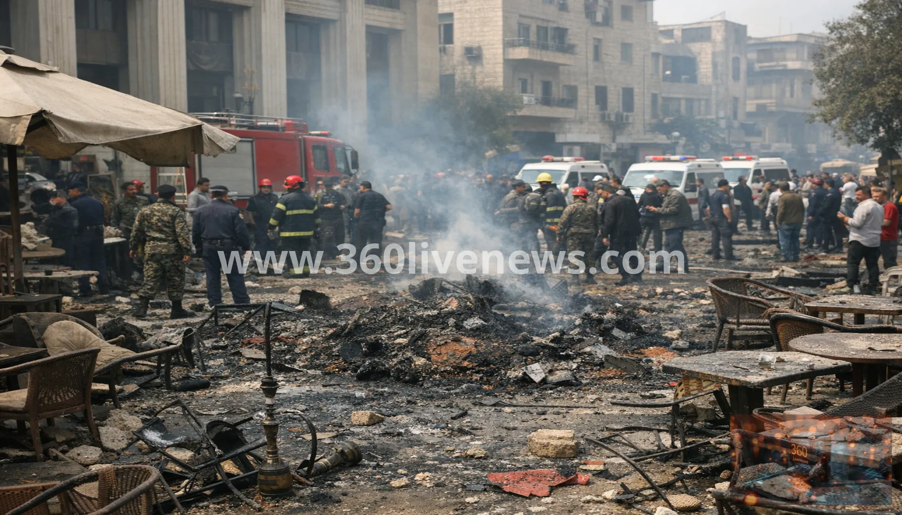 At least six killed in bombing at crowded Damascus cafe near courthouse