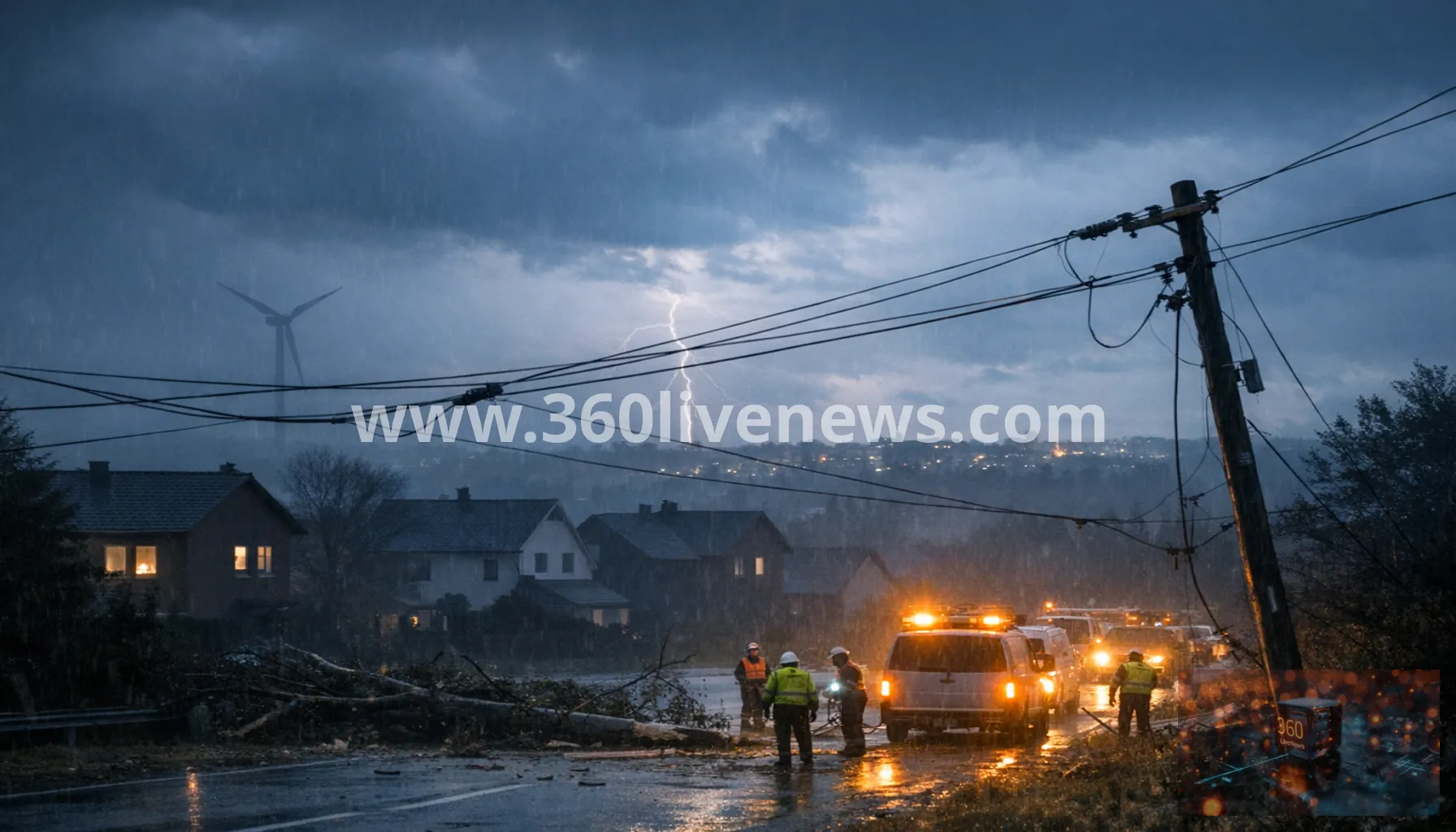 Storm Boelo leaves 90,000 UK properties without power as clean-up continues