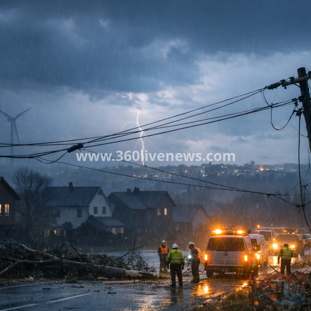 Storm Boelo leaves 90,000 UK properties without power as clean-up continues