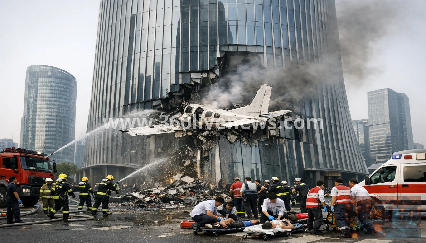Plane crashes into Beijing CITIC Tower, killing one and injuring 13
