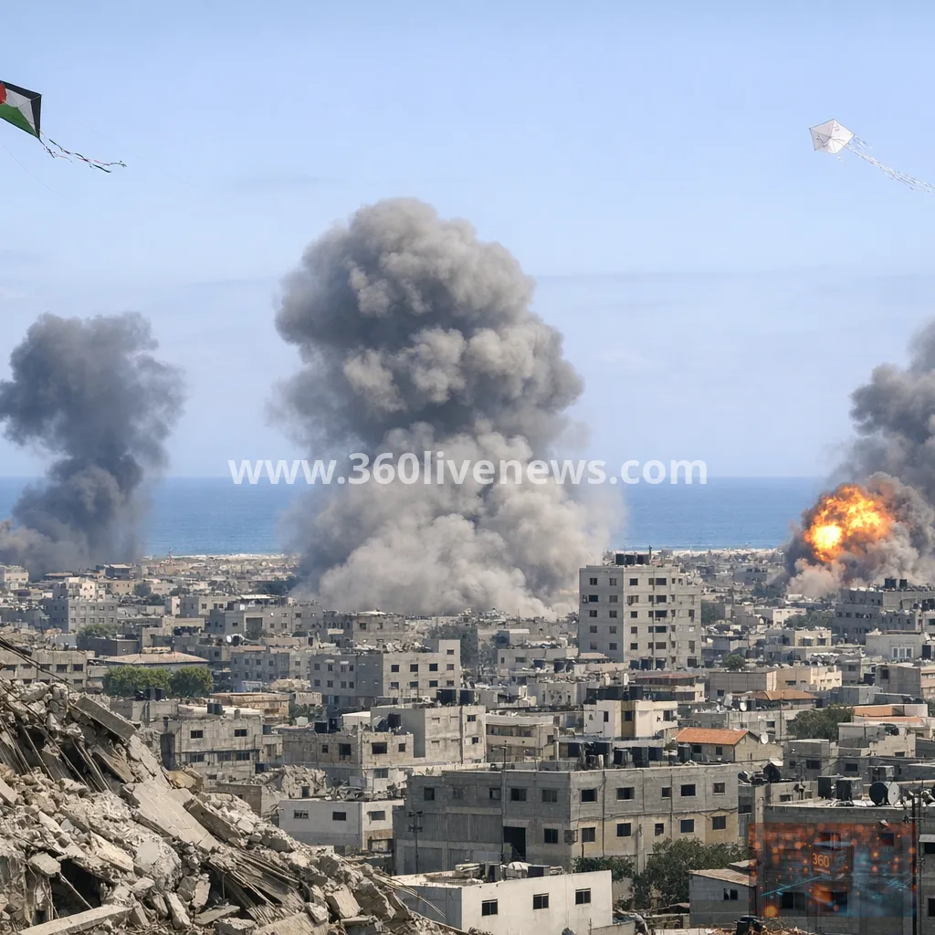Three killed in Gaza strikes as Israel renews expulsion threats over kite flying