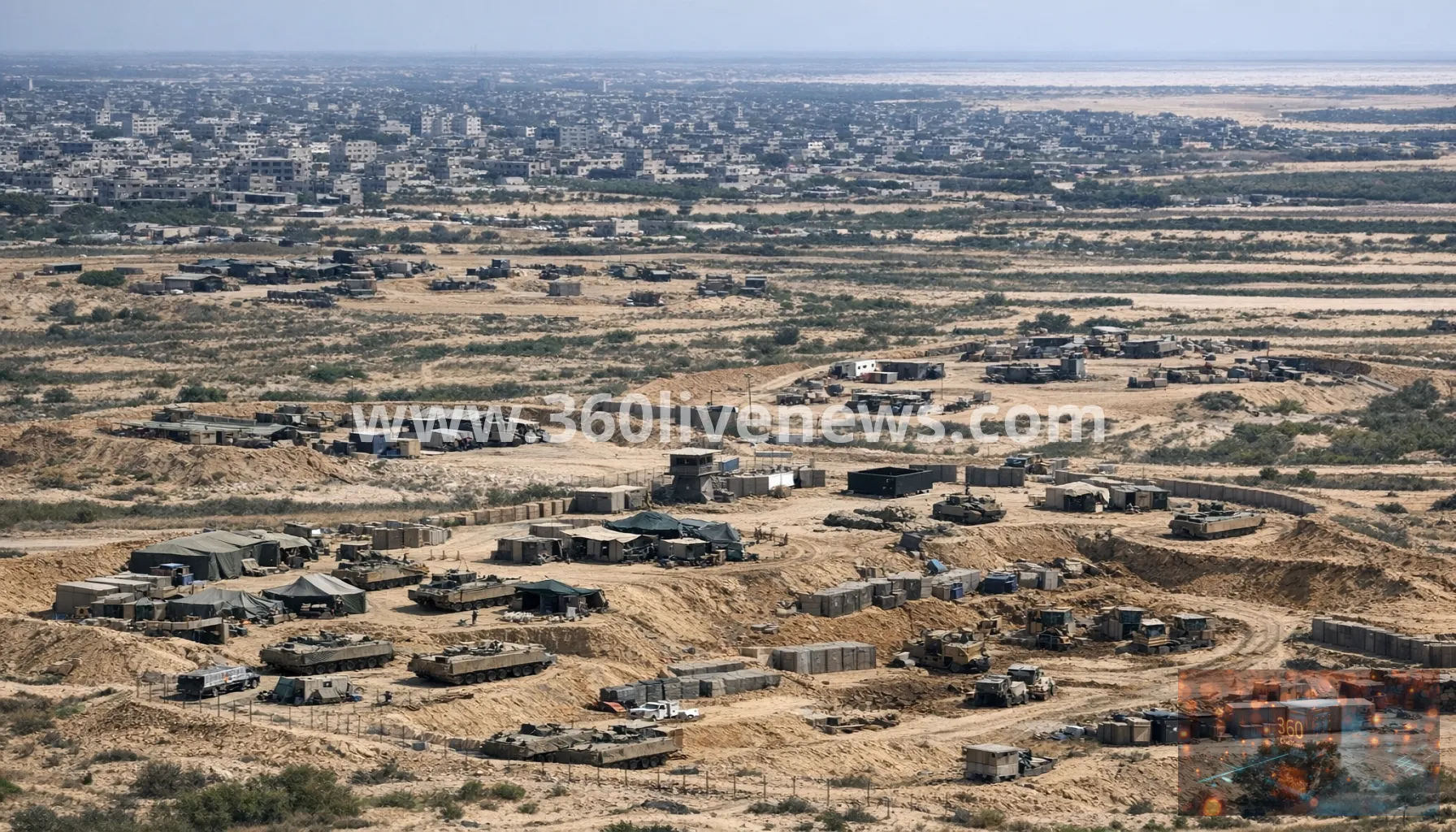 Satellite imagery shows Israel expanding military posts inside Gaza after truce