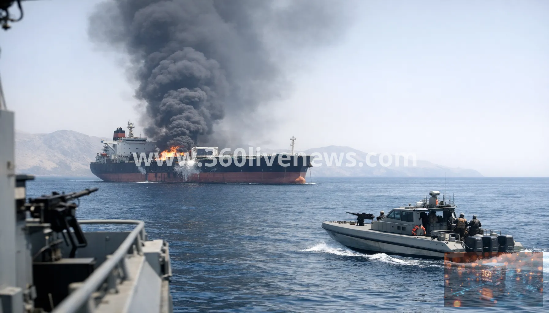 Tanker hit by unknown projectile near Oman by Strait of Hormuz