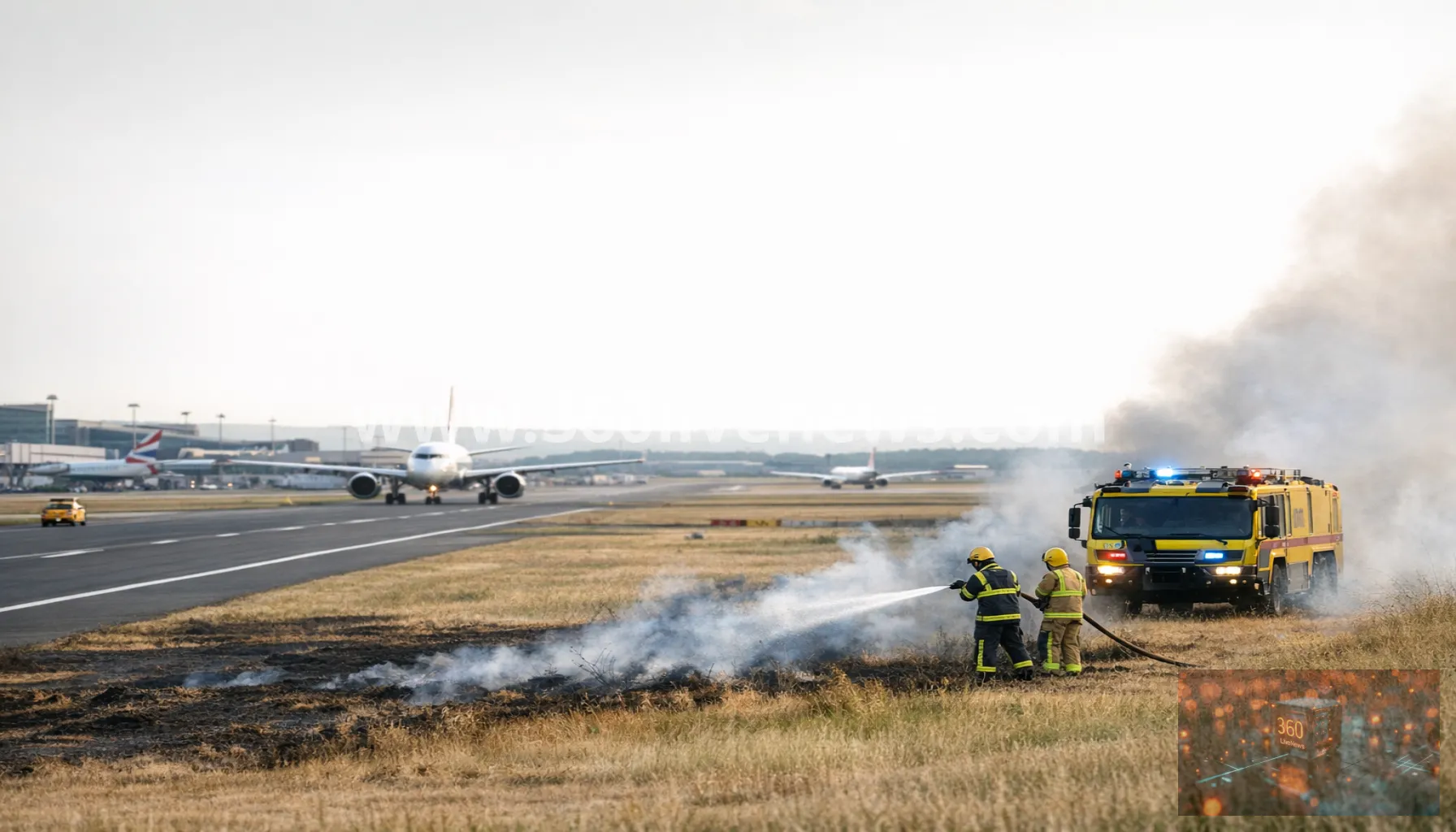 Heathrow runway reopens after grass fire causes delays and cancellations