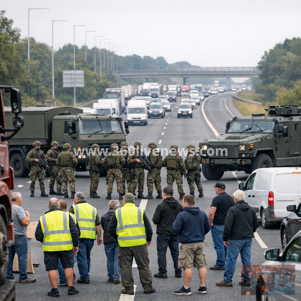 Protests over rising fuel prices in Ireland disrupt travel and lead to military intervention for third consecutive day