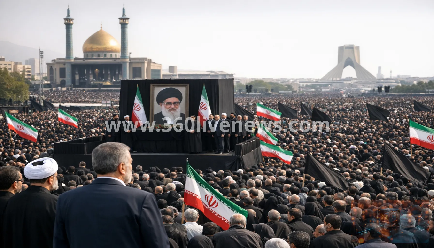 Mourners gather in Tehran for Ayatollah Ali Khamenei funeral commemorations
