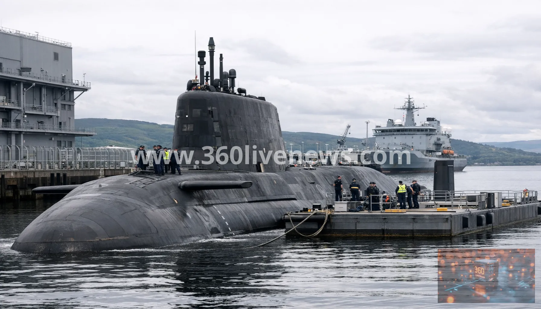 Royal Navy's new attack submarine HMS Agamemnon arrives at Faslane