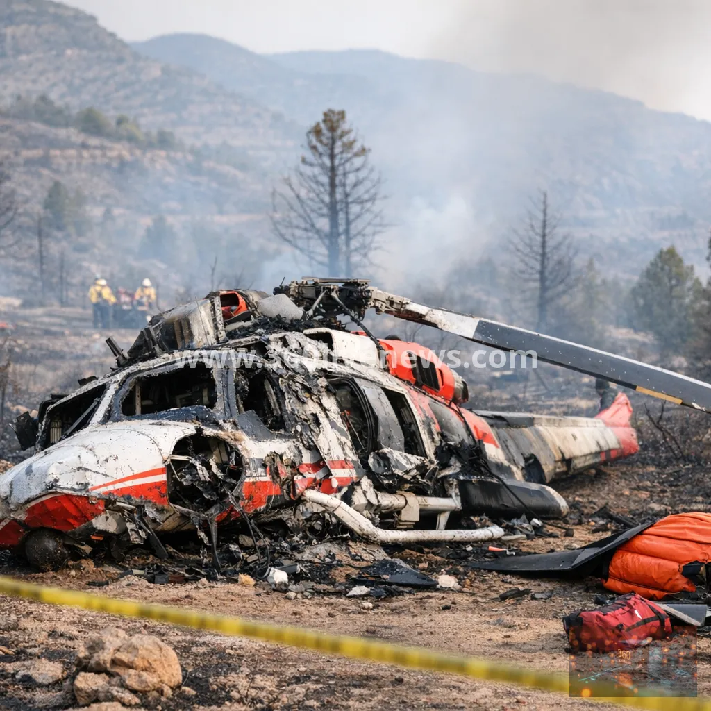 Pilot and crew member killed in Utah wildfire helicopter crash near Richfield