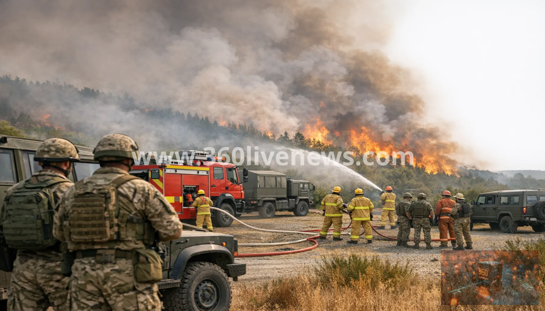 South Wales wildfires prompt military support as crews battle dozens of blazes