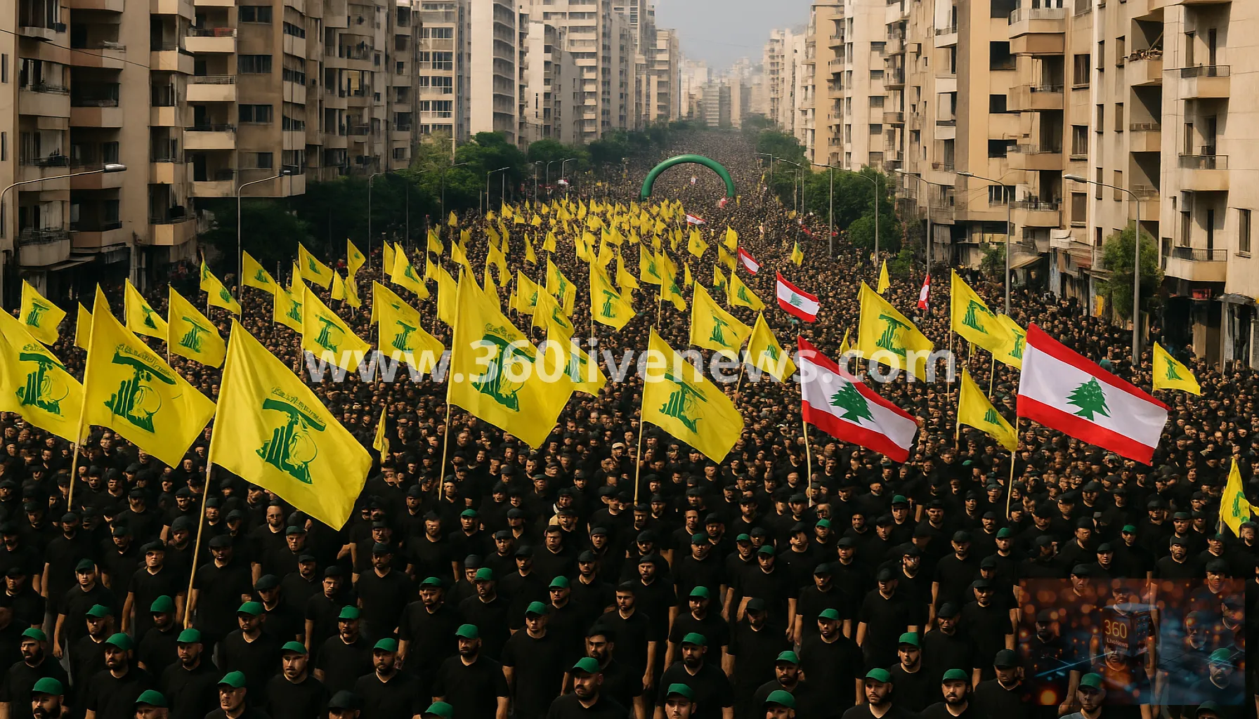 Tens of thousands join Beirut Ashura procession in Hezbollah show of force