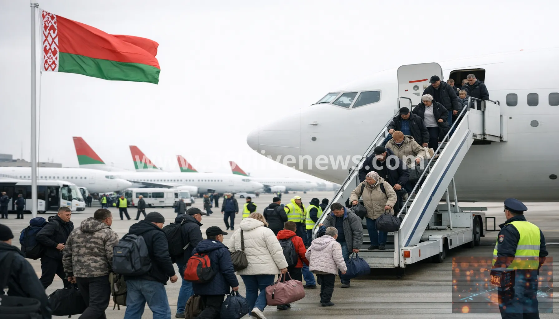 Hundreds from occupied Oleshky reach Belarus as evacuation continues under rare truce