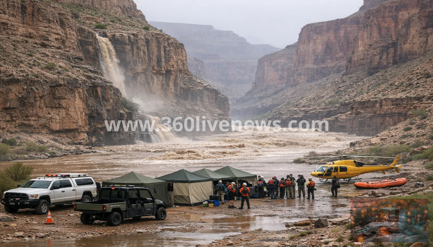 Grand Canyon flash flood leaves one dead and about 15 missing as evacuations continue