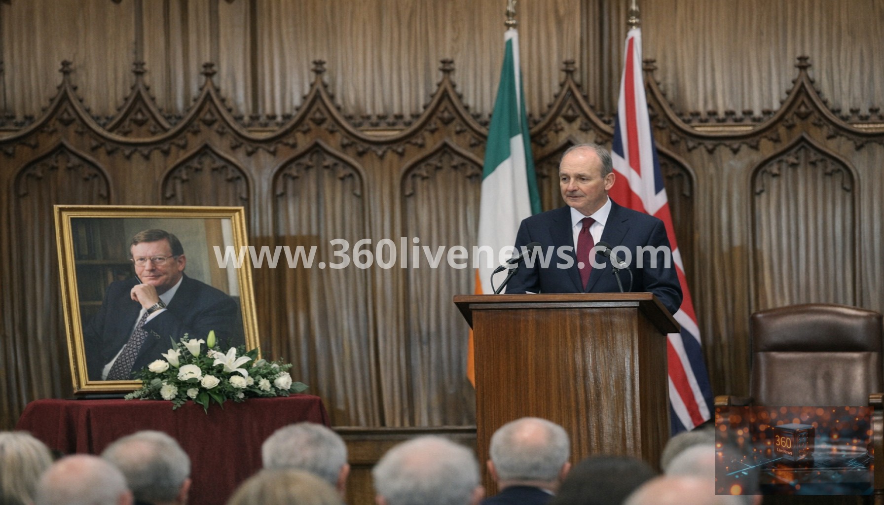 Martin pays tribute to David Trimble at Queen's University lecture