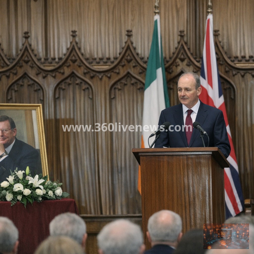 Martin pays tribute to David Trimble at Queen's University lecture
