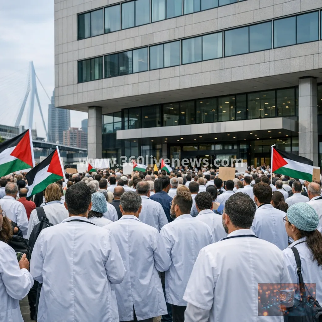 Hundreds of doctors protest in Rotterdam over Israeli Medical Association membership in World Medical Association