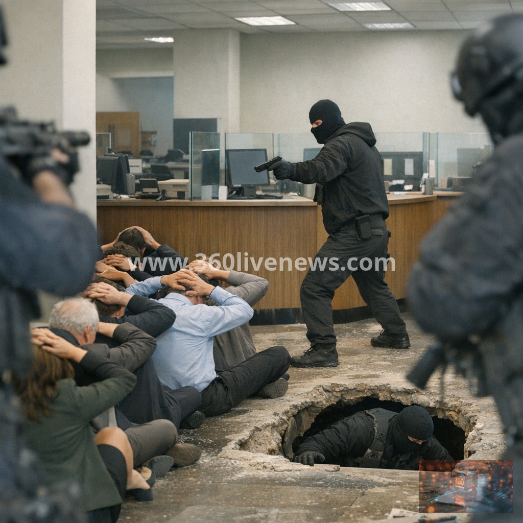 Armed robbers hold 25 hostages in Naples bank heist before escaping through tunnel