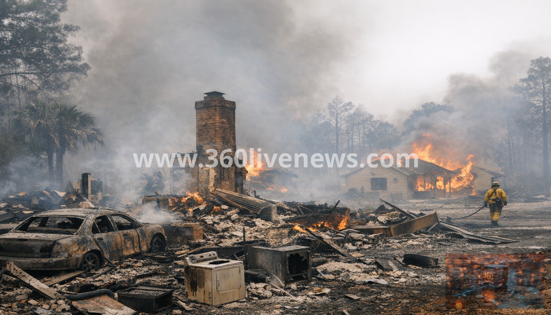 Wildfires in Georgia Destroy Homes and Trigger Evacuations