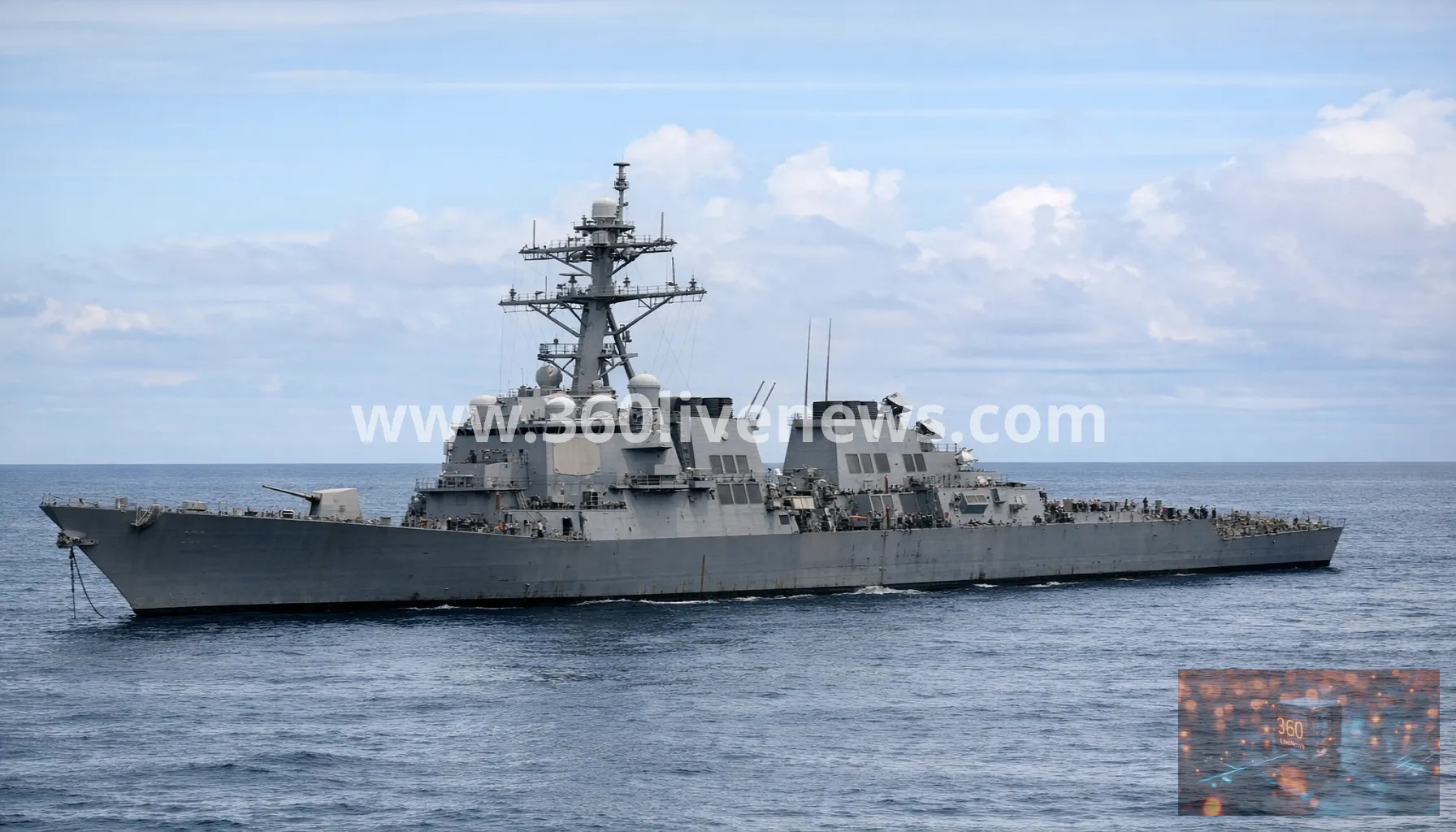 US Navy destroyer USS Benfold loses power in the Pacific for four days