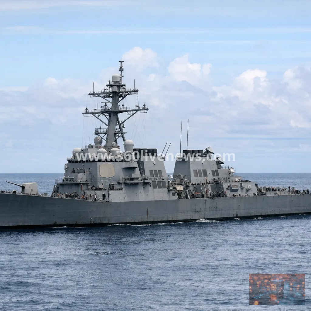 US Navy destroyer USS Benfold loses power in the Pacific for four days