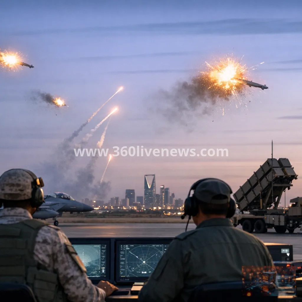 Saudi coalition intercepts Houthi drones and missiles aimed at Riyadh and Khamis Mushait