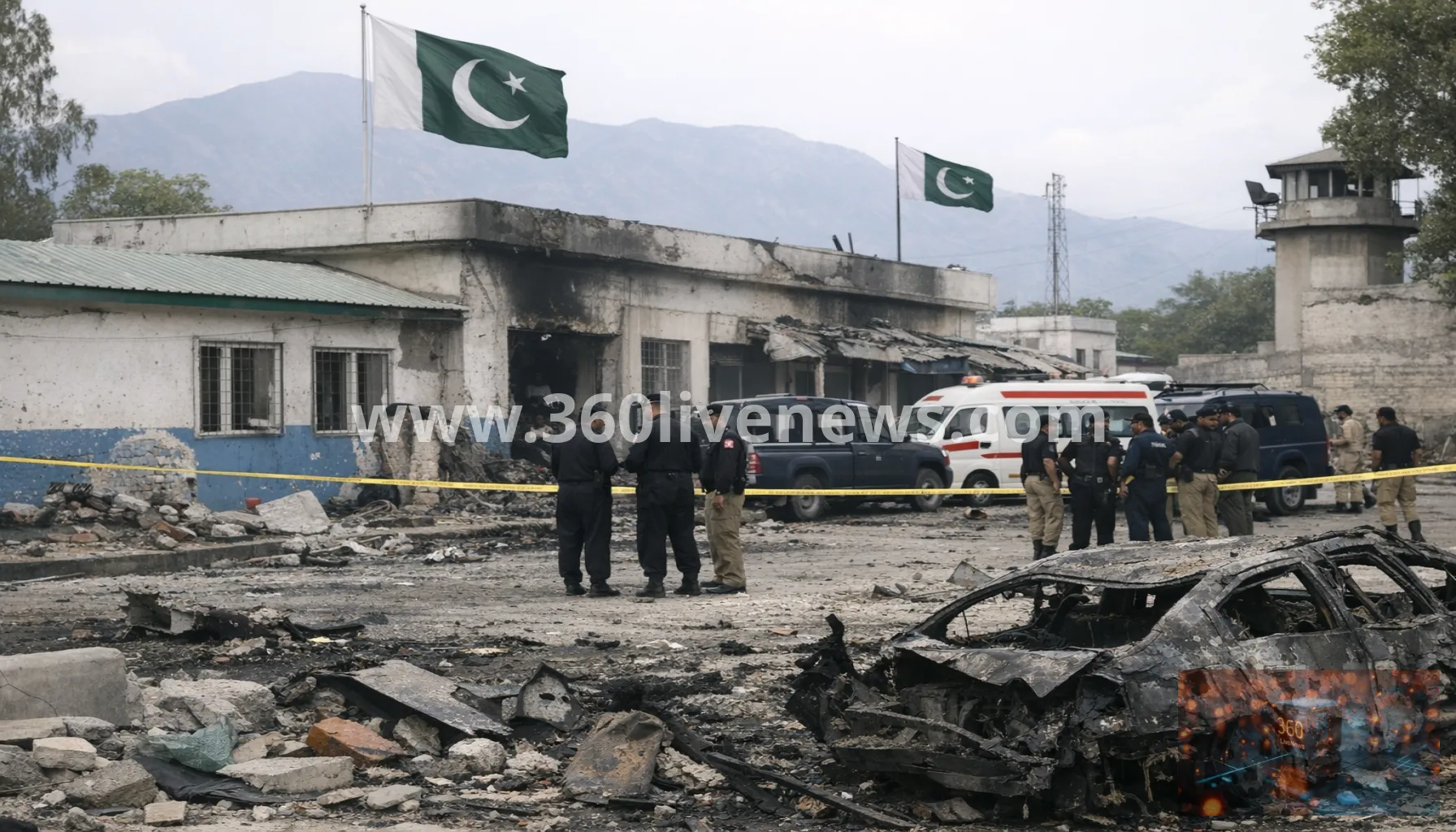 Suicide bombing outside police station in Pakistan's Swat kills at least 14 as TTP claims responsibility