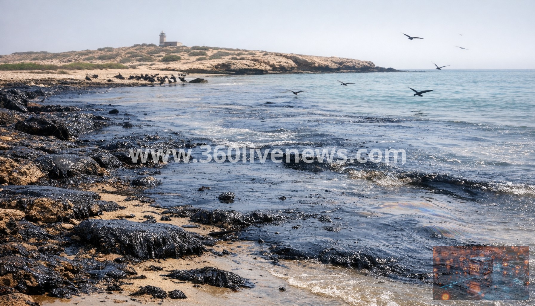 Oil slick reaches protected Shidvar island in Iran
