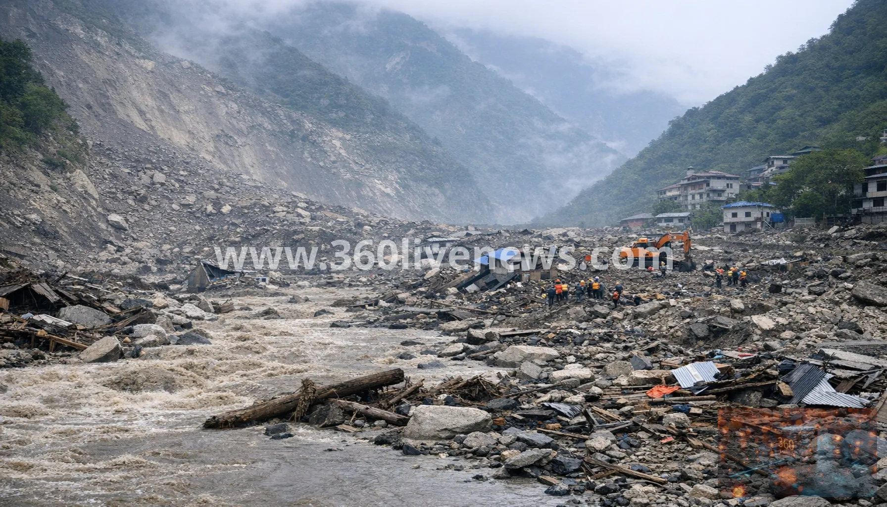 At least 22 dead and 384 missing as Nepal-Tibet flash floods worsen