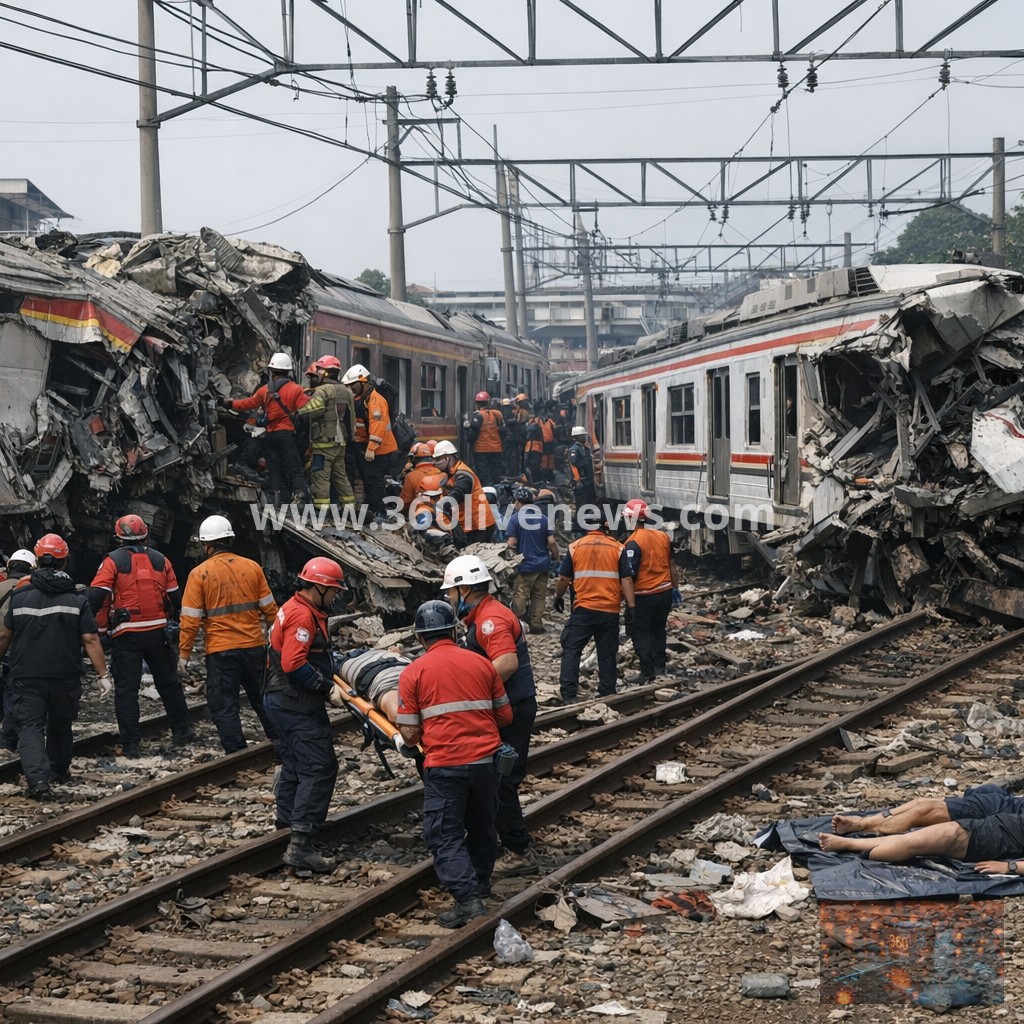 Train collision near Jakarta kills seven, injures dozens
