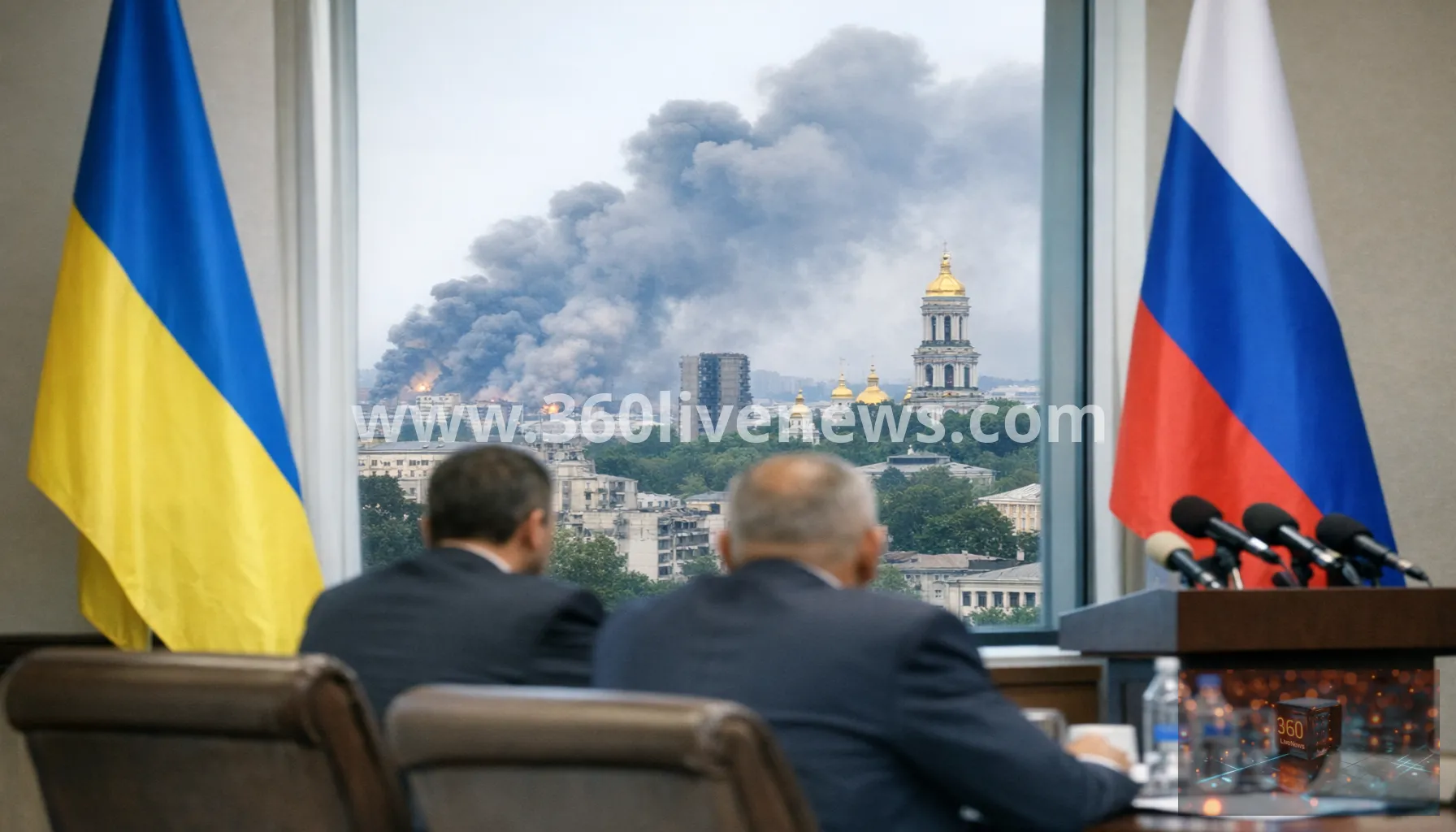 Kyiv hit by missile strikes hours after Russia says it is ready for peace talks