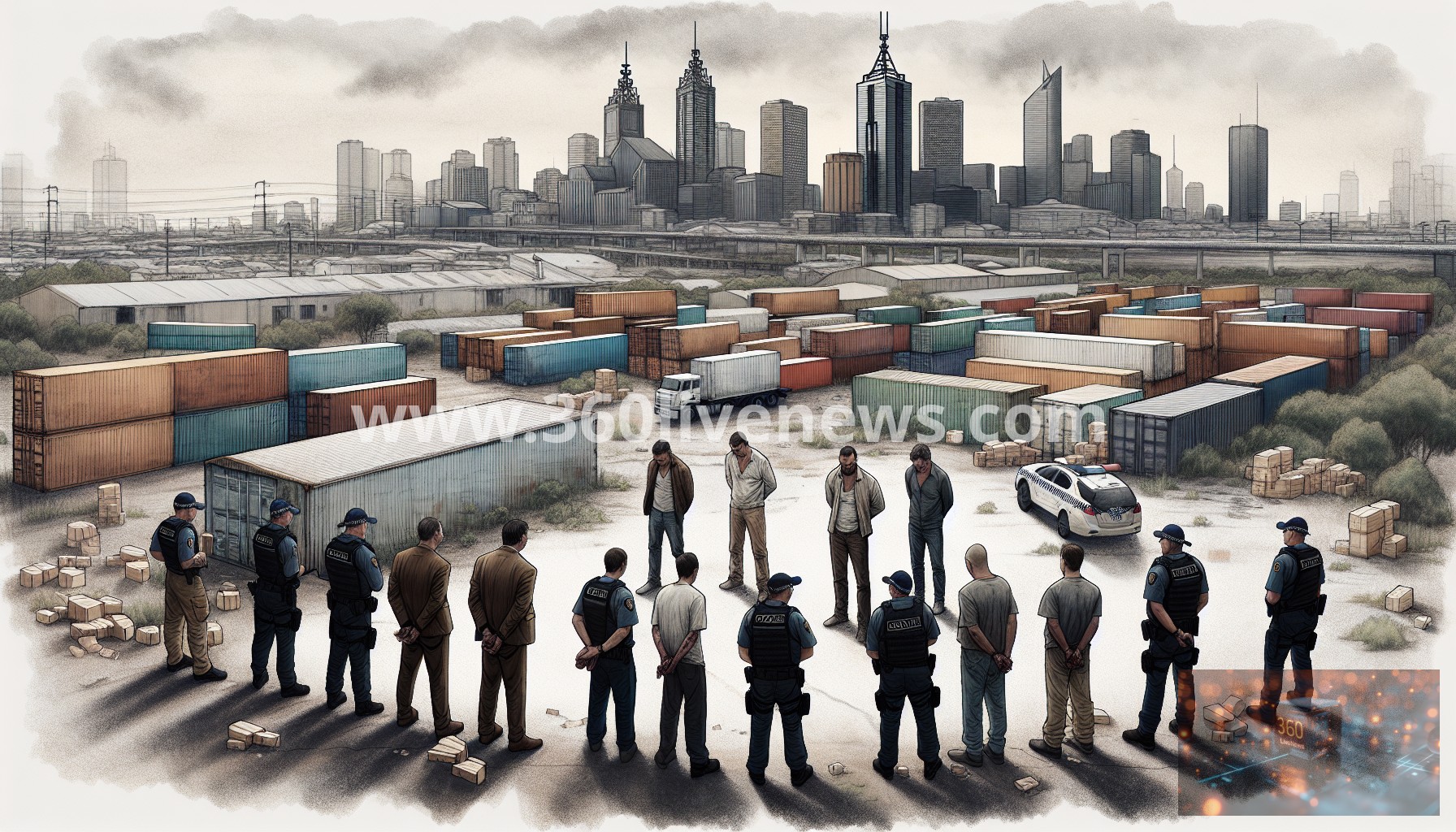 Nine men charged in connection with alleged drug smuggling plot to import 3.5 tonnes of cocaine into Australia