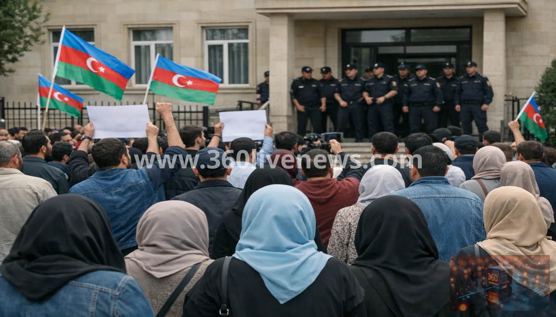Rare protests erupt in Azerbaijan over school hijab ban