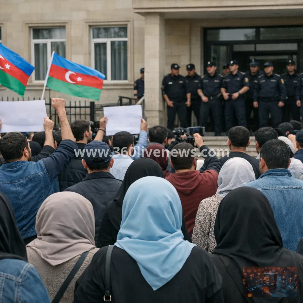 Rare protests erupt in Azerbaijan over school hijab ban