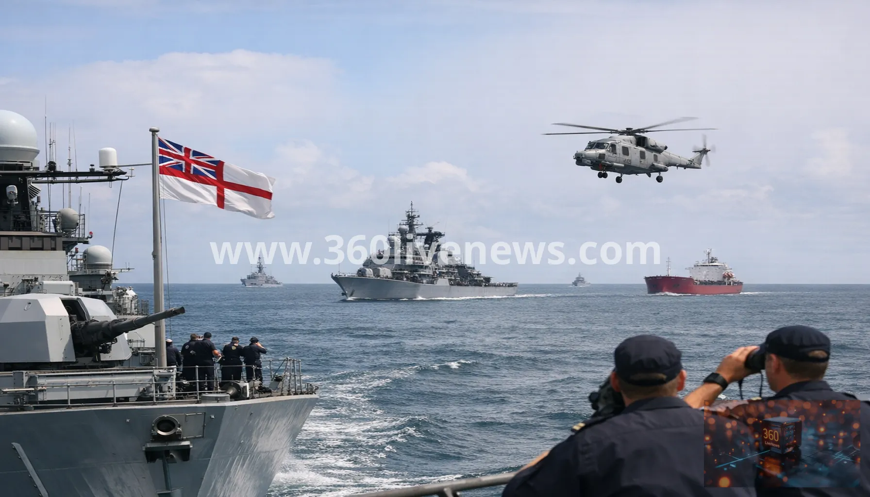 Royal Navy tracks Russian warships and sanctioned cargo vessels in North Sea and Channel