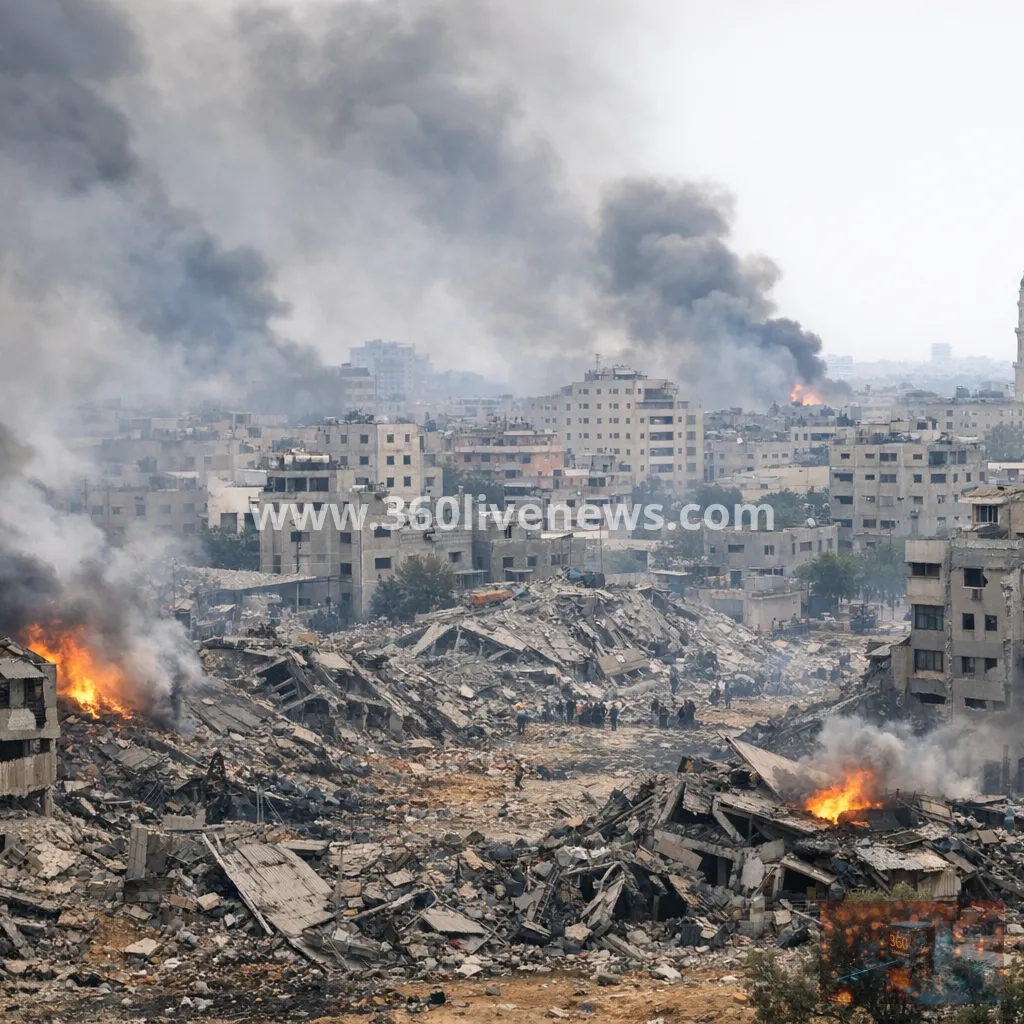 Israeli strikes hit residential areas in Gaza City as ceasefire line is crossed