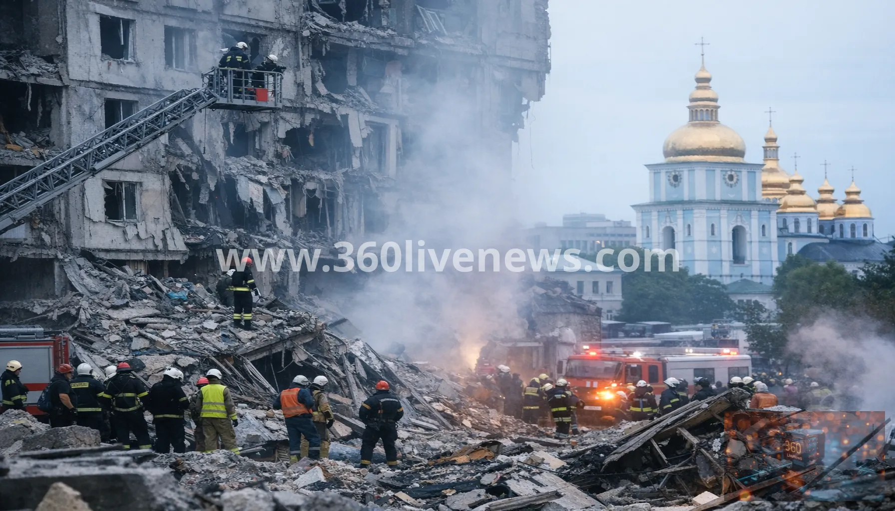 Russian missile attack on Kyiv and surrounding region kills at least six as toll rises