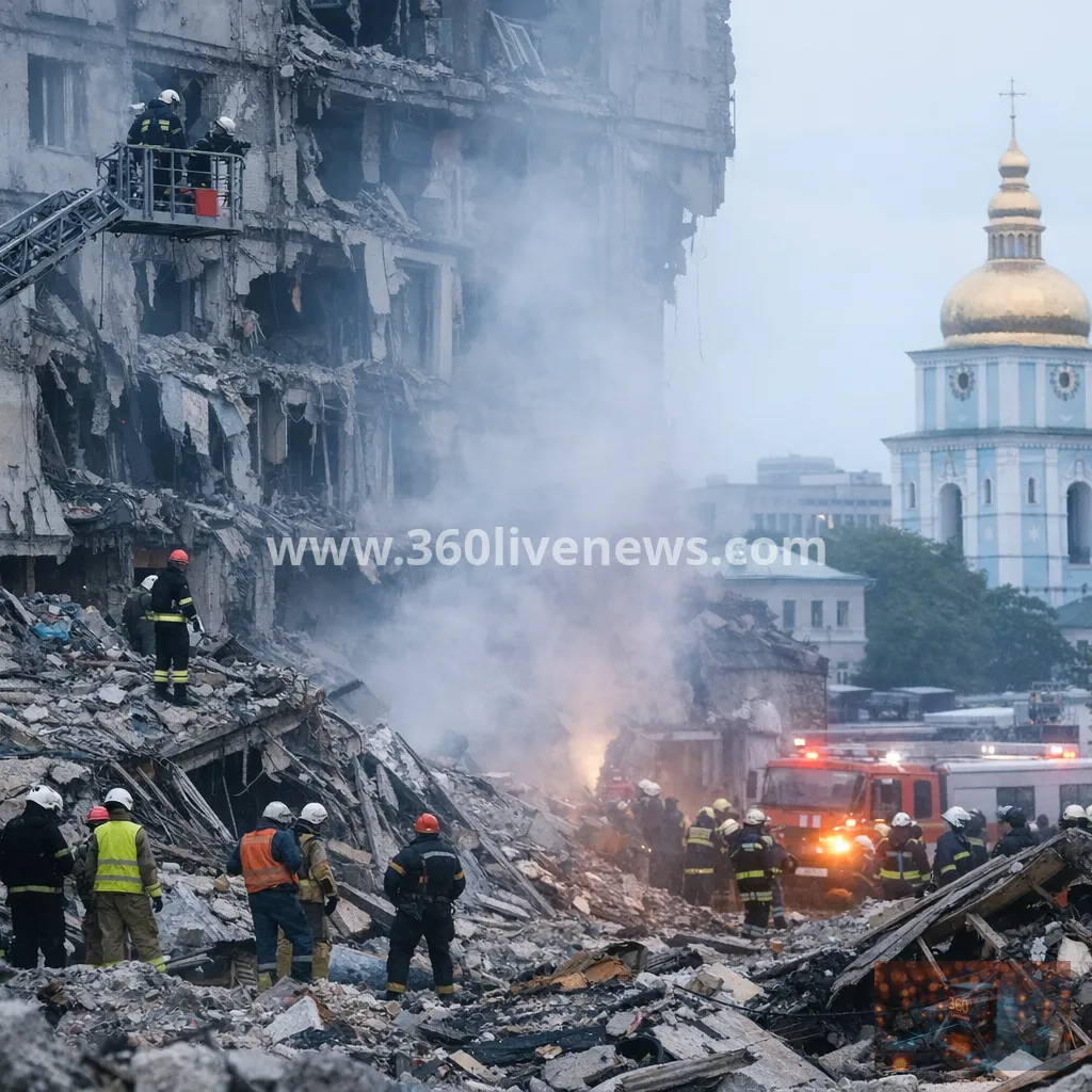 Russian missile strikes kill at least 13 in Kyiv as power cuts hit capital