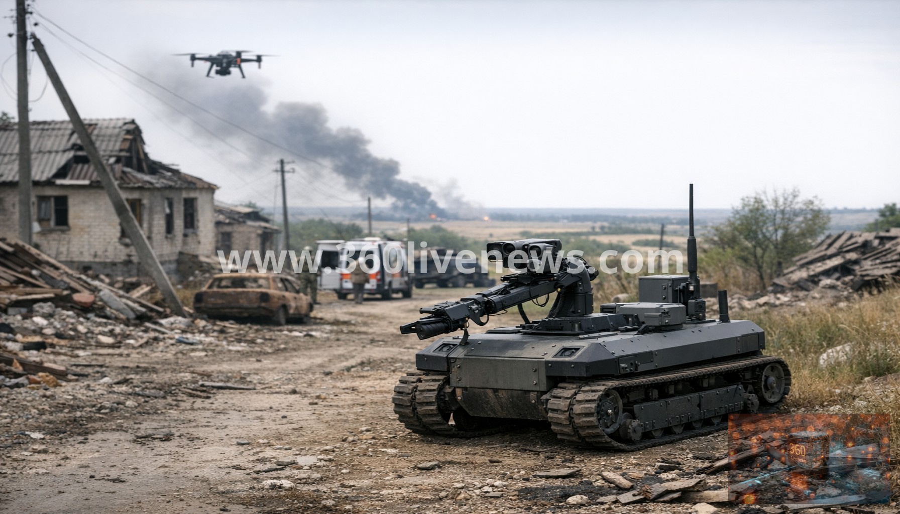 Autonomous Robot Rescues Elderly Woman Near Ukraine Frontline