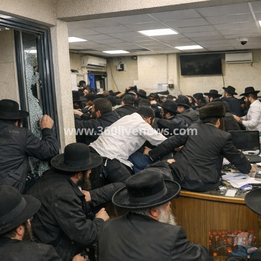 Ultra-Orthodox demonstrators storm police station in Beit Shemesh
