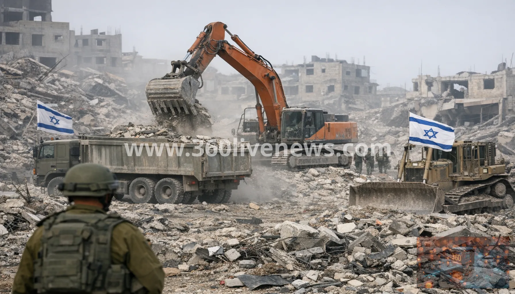 Israeli military rubble removal in Gaza accused of erasing evidence of war crimes