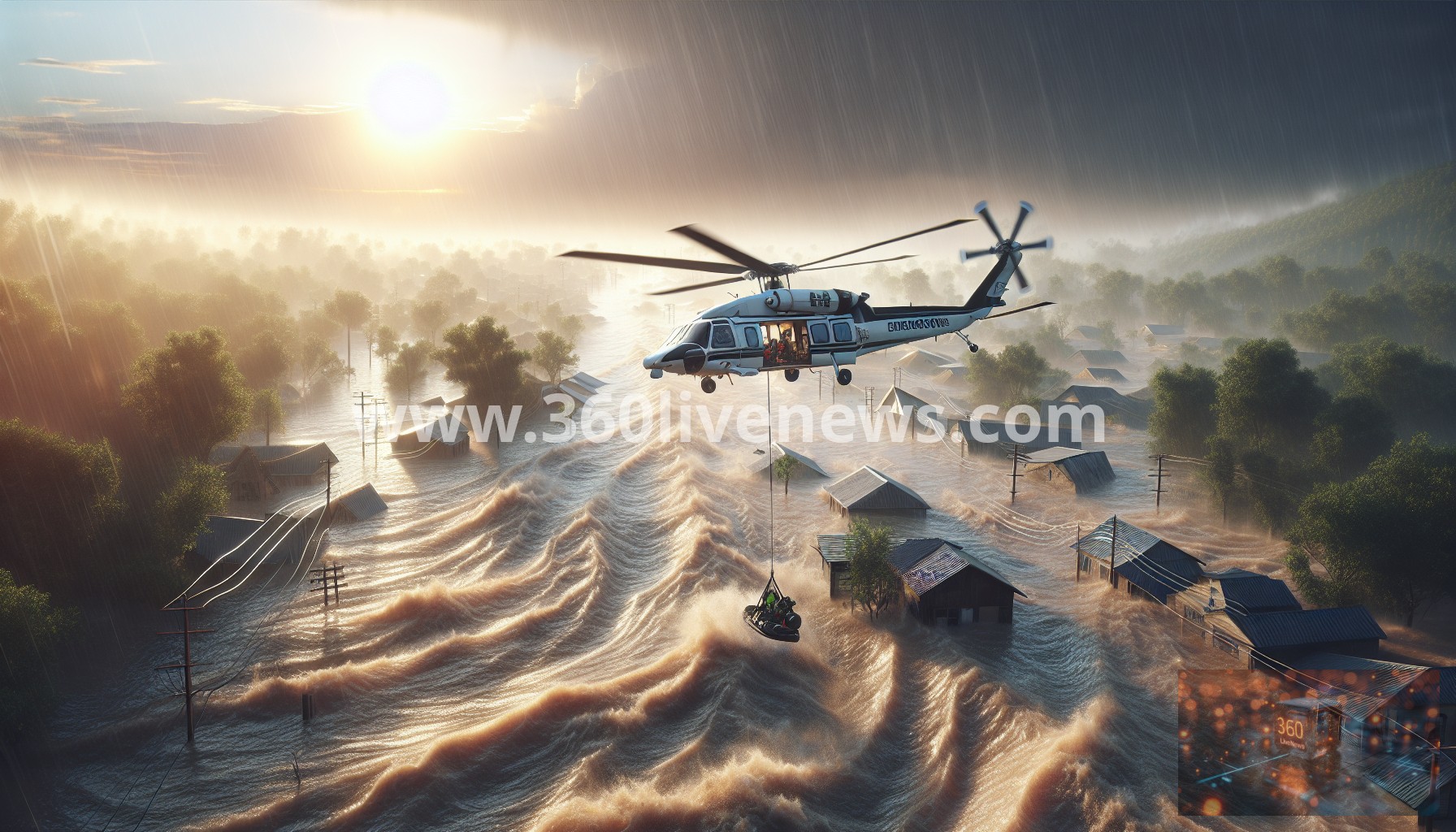 Emergency services conduct helicopter rescues in Katherine amid severe flooding and crocodile threats