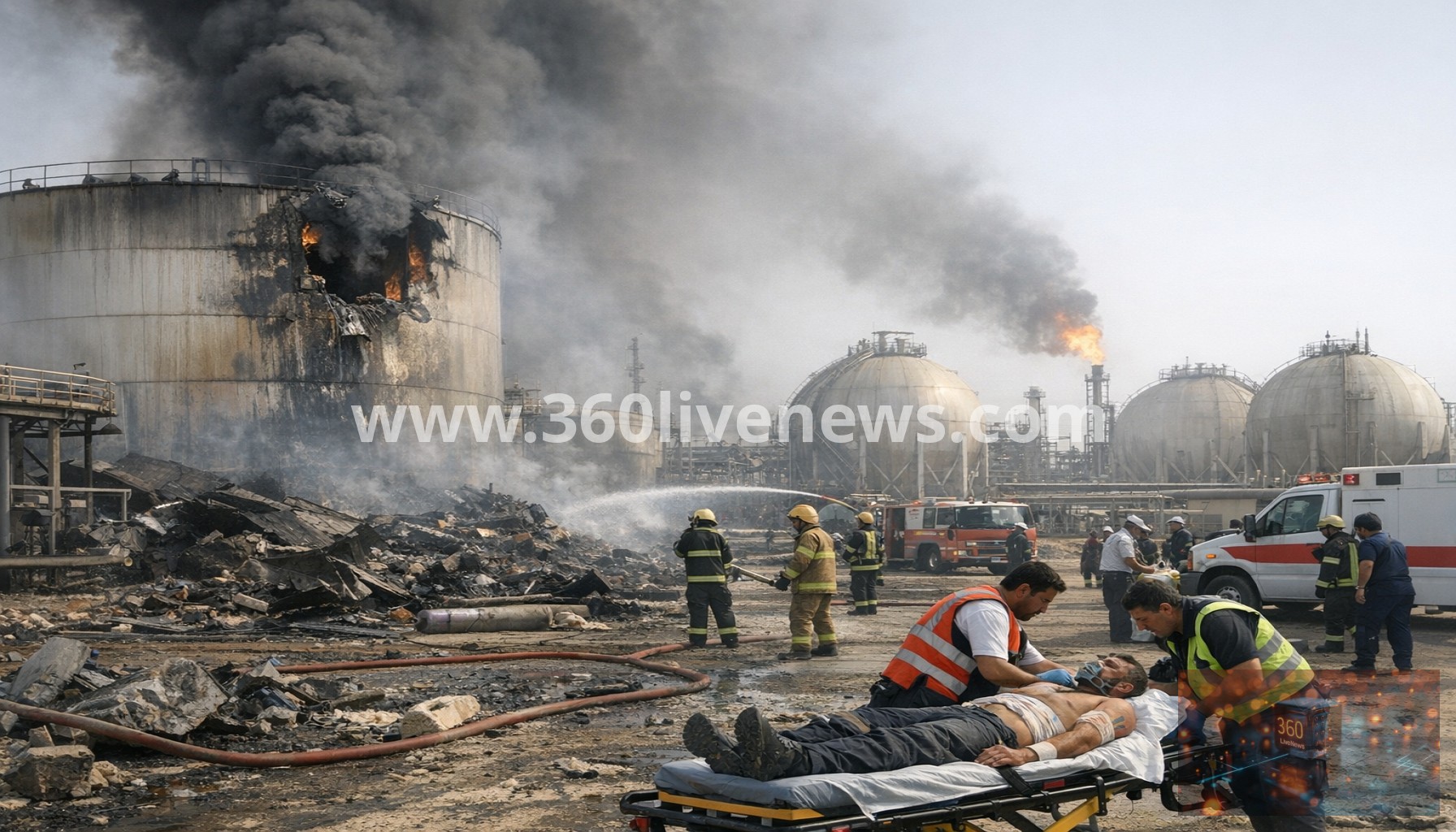 Operational activities suspended at Saudi energy facilities following drone and missile attacks, resulting in one death and seven injuries