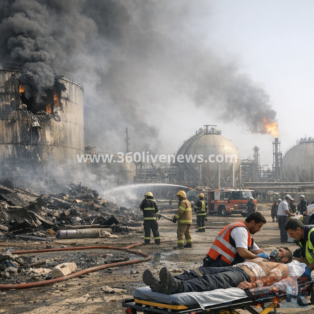 Operational activities suspended at Saudi energy facilities following drone and missile attacks, resulting in one death and seven injuries