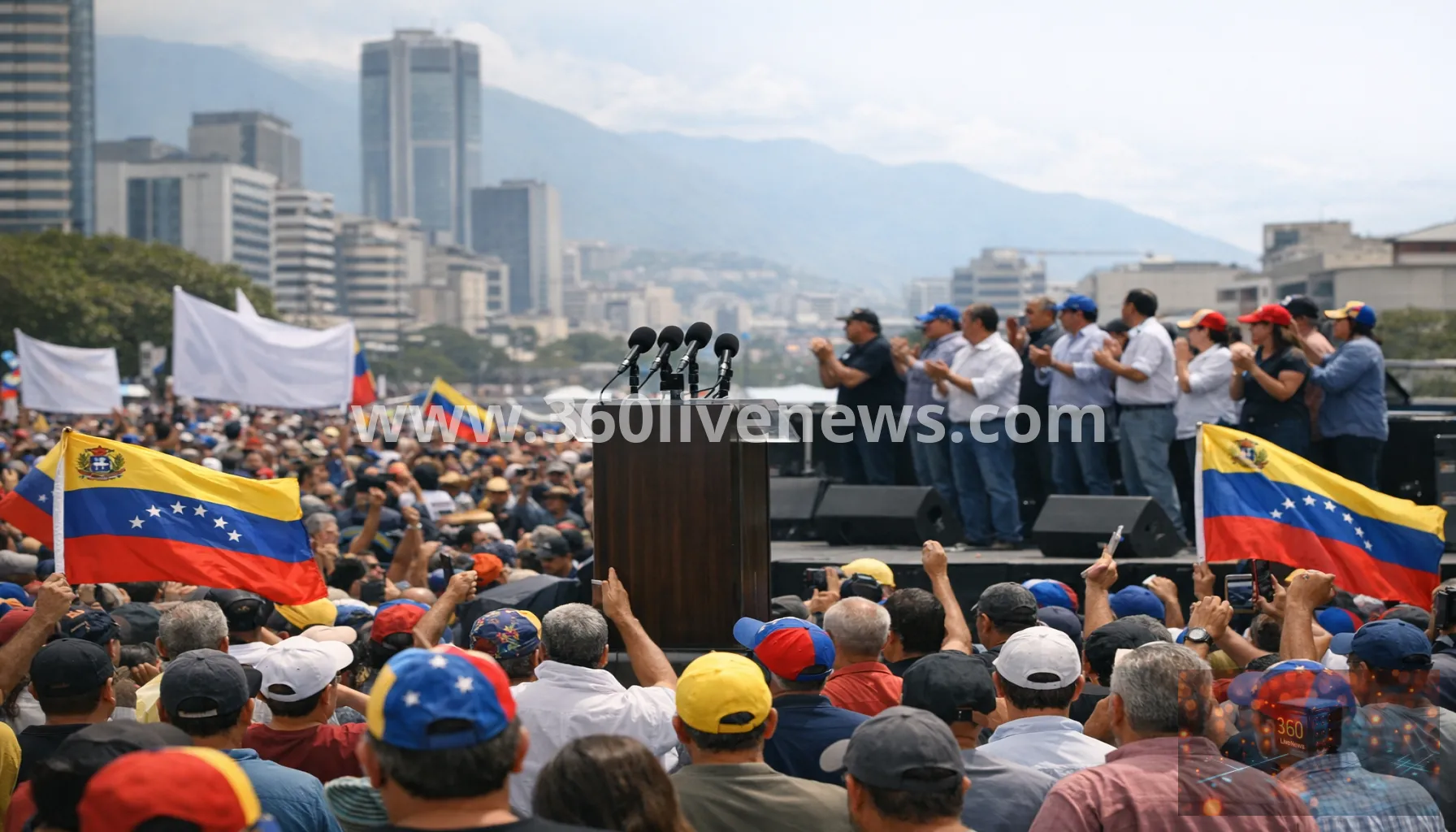 Venezuelan opposition rallies for Maria Corina Machado's return and elections