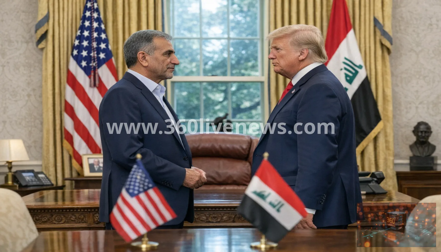 Iraqi prime minister meets Trump in Washington as US warns over armed groups