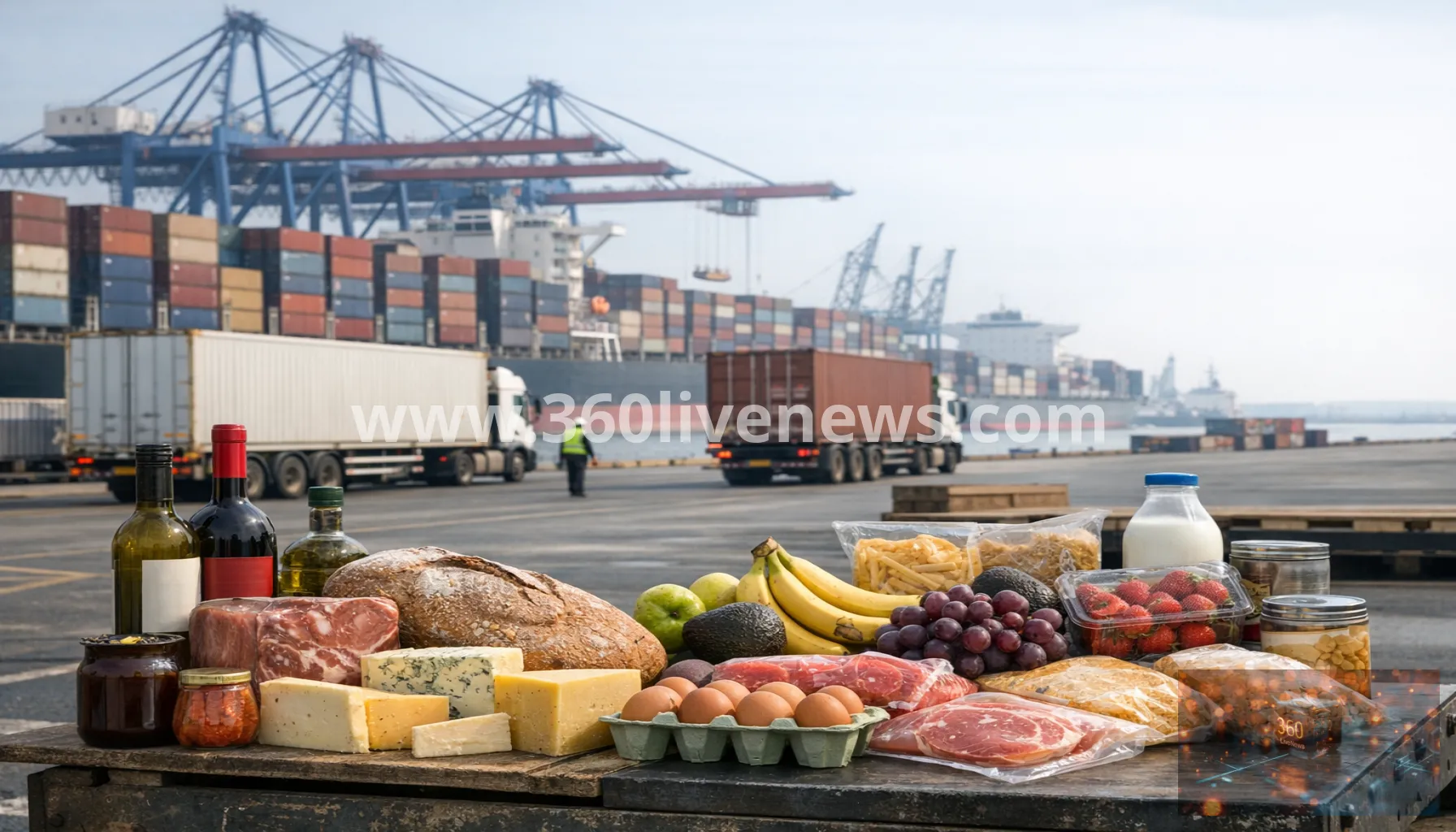 UK food and drink trade deficit hits largest since 2000 at more than £21bn
