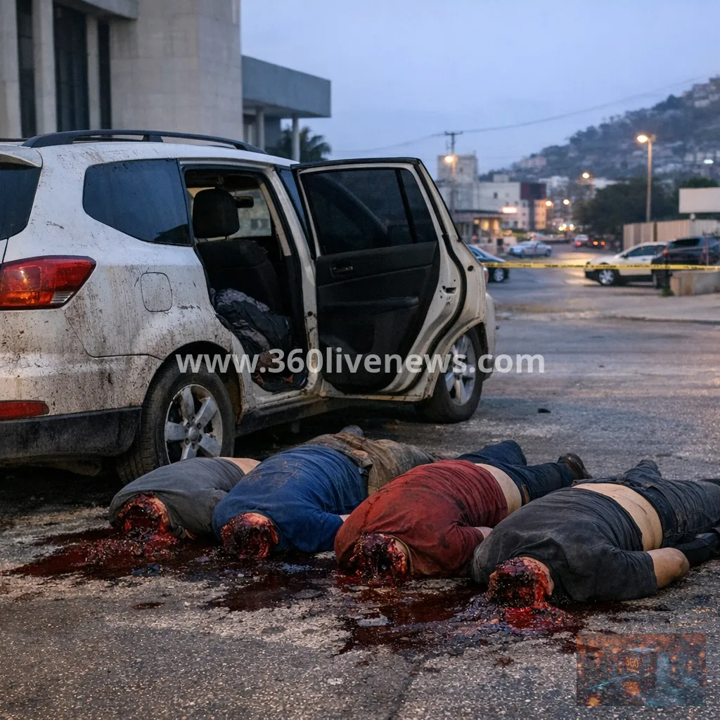 Four decapitated bodies found beside Guerrero state congress in Chilpancingo