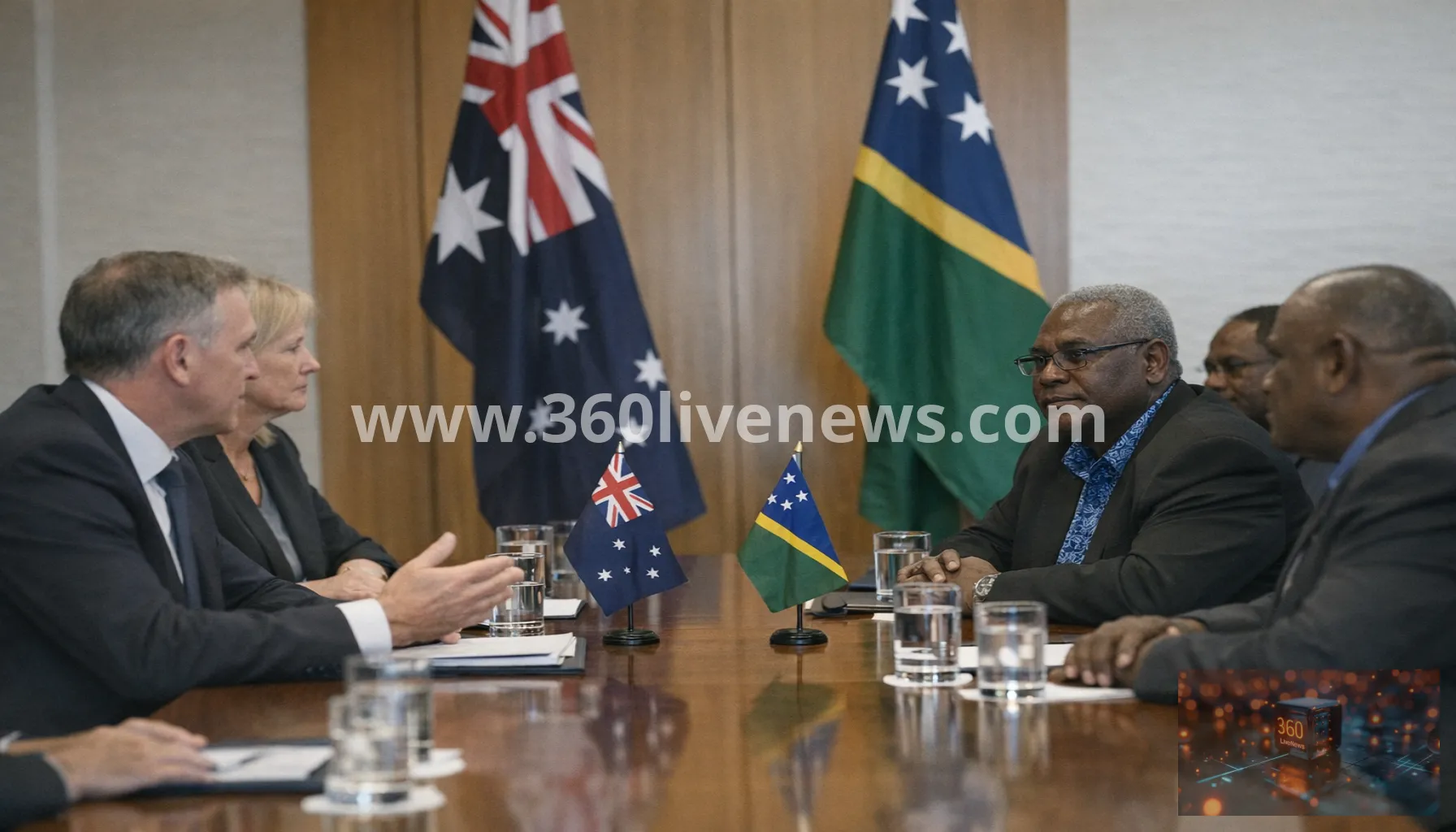 Australia pushes new treaty with Solomon Islands as Matthew Wale visits Canberra