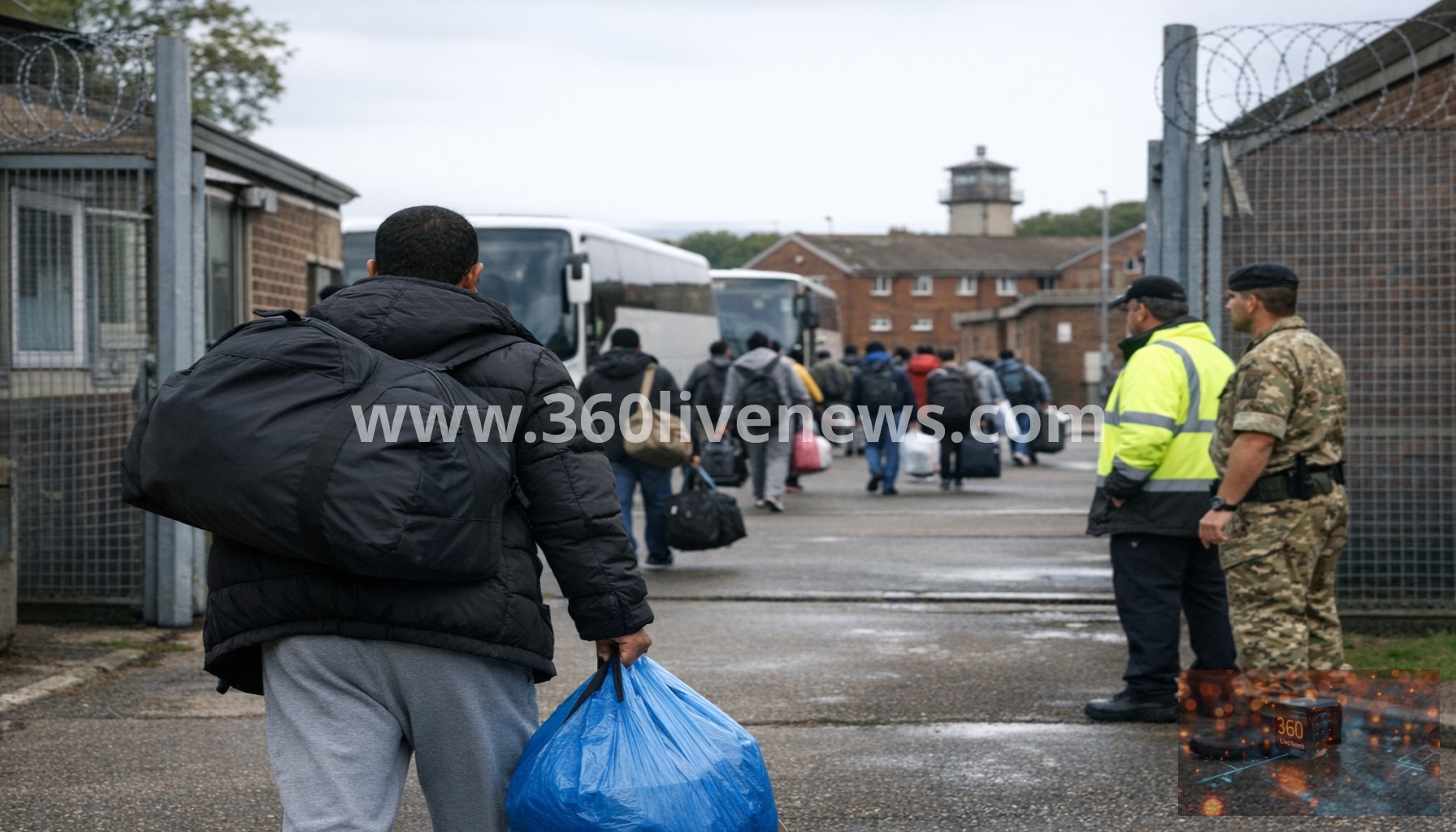 UK Moves Hundreds of Asylum Seekers from Hotels to Military Barracks